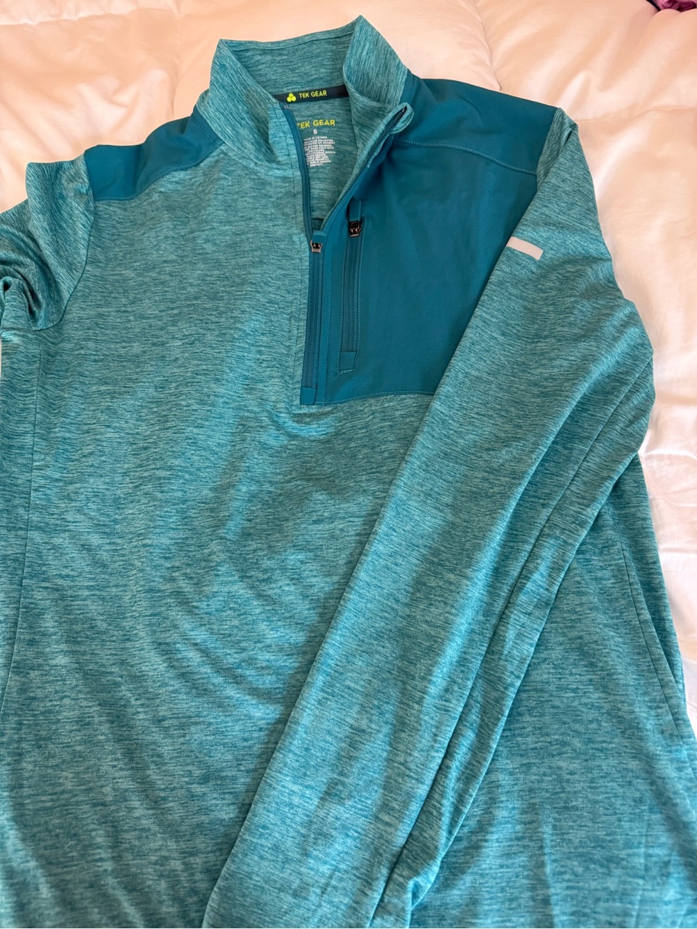 tek gear Men's Teal Half-Zip Performance Pullover